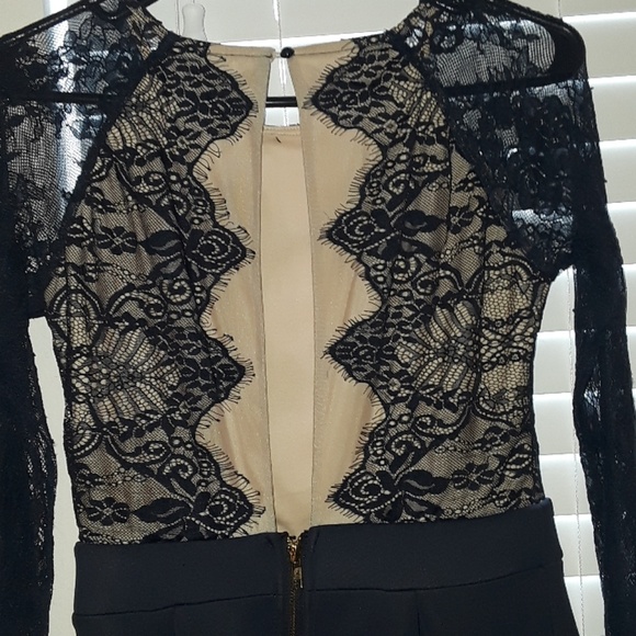 Charlotte Russe Navy long sleeve skater dress - Picture 3 of 5